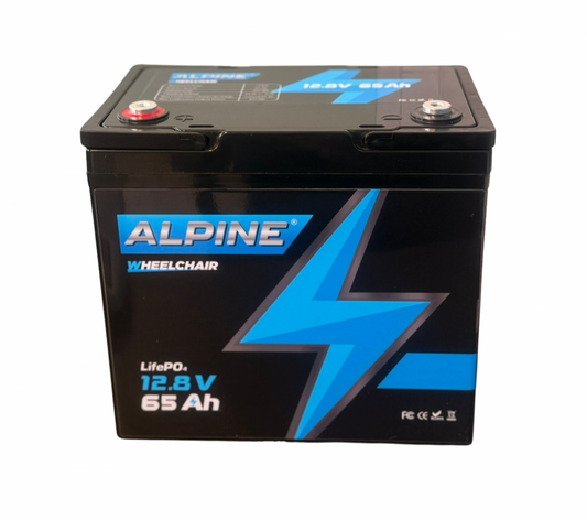 Battery ALPINE LIFEPO4 12V 65AH FOR WHEELCHAIRS